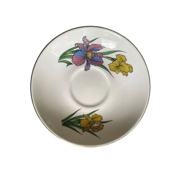 TeaCup Vintage‎ Staffordshire Fine Bone China English IRIS Pattern Set 3 Piece - Picture 7 of 12